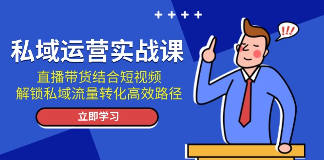 （13587期）私域运营实战课：直播带货结合短视频，解锁私域流量转化高效路径_生财有道创业项目网