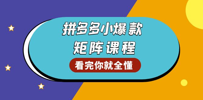 （13699期）拼多多爆款矩阵课程：教你测出店铺爆款，优化销量，提升GMV，打造爆款群_生财有道创业项目网