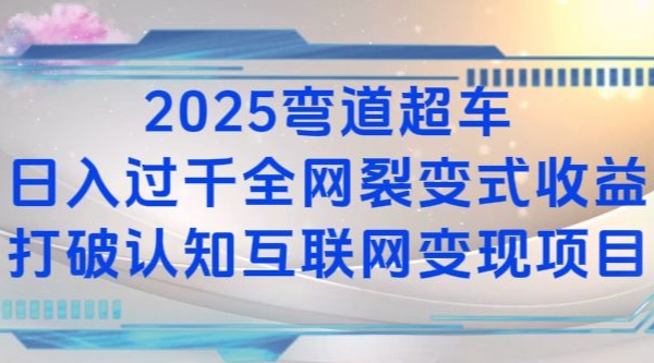 2025弯道超车日入过K全网裂变式收益打破认知互联网变现项目【揭秘】_生财有道创业网