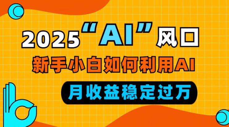 （13821期）2025“ AI ”风口，新手小白如何利用ai，每月收益稳定过万_生财有道创业项目网