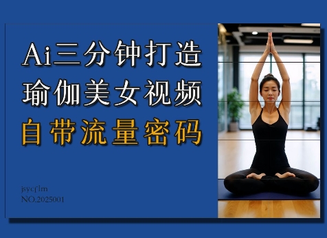 Ai3分钟打造瑜伽美女视频，自带流量密码——生财有道创业项目网