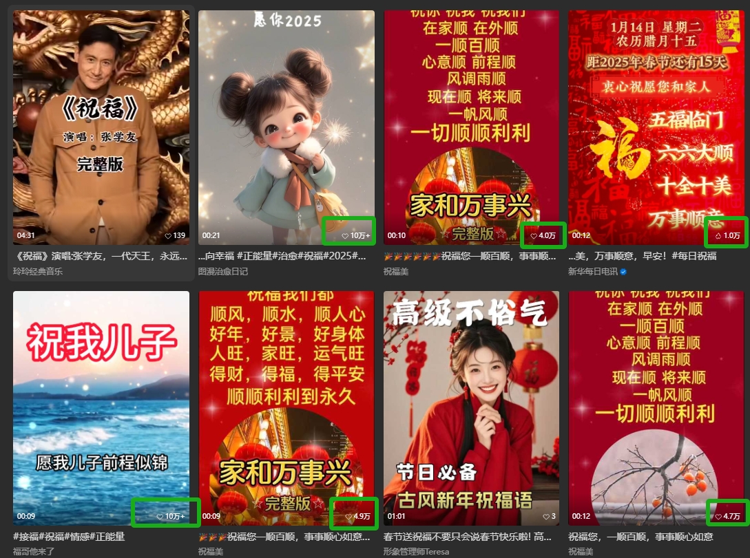 图片[2]-银发经济新年风口，儿女祝福视频爆火，一条作品上万播放，一定要抓住_生财有道创业网-生财有道