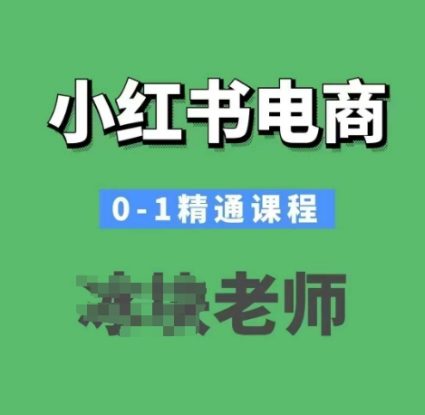 小红书电商0-1精通课程，小红书开店必学课程——生财有道创业项目网