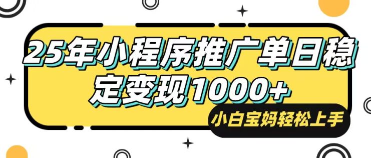 （14298期）25年最新风口，小程序自动推广，，稳定日入1000+，小白轻松上手_生财有道创业项目网