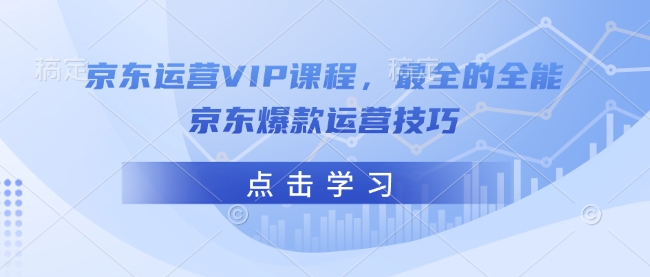 京东运营VIP课程，最全的全能京东爆款运营技巧——生财有道创业项目网