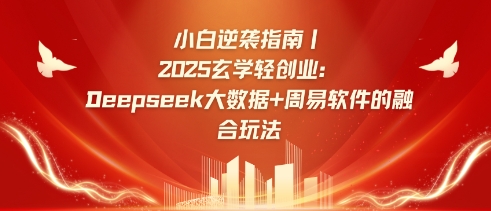 小白逆袭指南，2025玄学轻创业：Deepseek大数据+周易算法的融合玩法——生财有道创业项目网