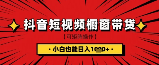 抖音短视频食品橱窗带货，小白轻松上手日入1k+【揭秘】——生财有道创业项目网