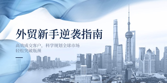 （14201期）外贸新手逆袭指南：高效成交客户，科学规划全球市场，轻松突破瓶颈_生财有道创业项目网