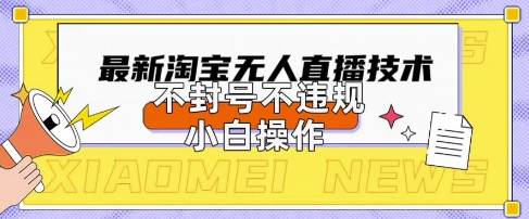 2025年淘宝无人直播带货10.0.全新技术，不违规，不封号，纯小白操作，日入数张【揭秘】——生财有道创业项目网