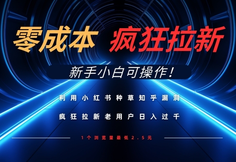 图片[1]-利用小红书种草知乎漏洞，零成本疯狂拉新日入数张，新手小白可操作——生财有道创业项目网-生财有道