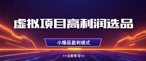 虚拟项目高利润选品方法，做好单店利润1W+，可多店倍增利润——生财有道创业项目网