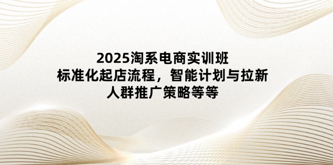 （14522期）2025淘系电商实训班：标准化起店流程，智能计划与拉新，人群推广策略等等_生财有道创业项目网
