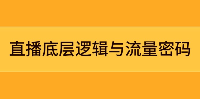 （14695期）直播底层逻辑与流量密码：定位模型+案例拆解，急速流承接与数据优化全攻略_生财有道创业项目网
