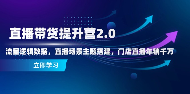 （14694期）直播带货提升营2.0：流量逻辑数据，直播场景主题搭建，门店直播年销千万_生财有道创业项目网