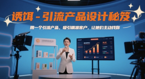 诱饵-引流产品设计秘笈，用一个引流产品，吸引精准客户，让他们主动找你——生财有道创业项目网