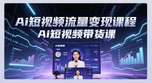 Ai短视频流量变现课程，Ai短视频带货课——生财有道创业项目网