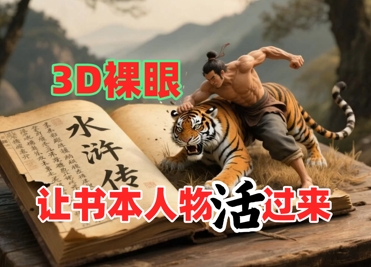 书本人物裸眼3D视频，新的玩法，流量超猛，保姆级教程——生财有道创业项目网