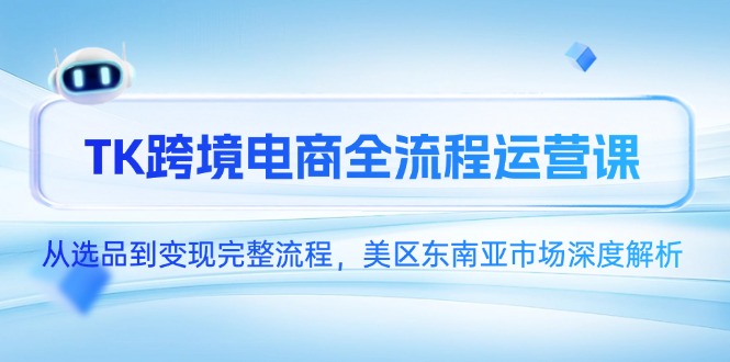 （14929期）TK跨境电商全流程运营课，从选品到变现完整流程，美区东南亚市场深度解析_生财有道创业项目网