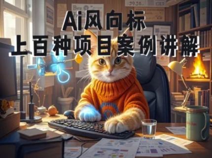 Ai风向标-附100种项目案例玩法-0基础小白到大神ai视频商业应用教学——生财有道创业项目网