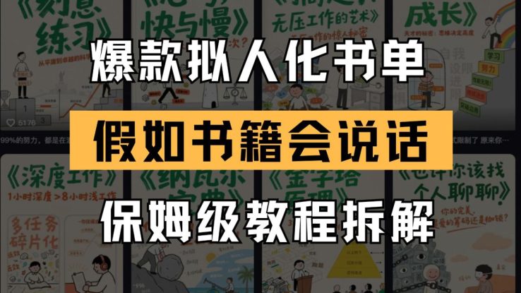 最新爆款拟人化书单玩法 假如书籍会说话 保姆级教程_生财有道创业网