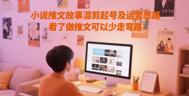 小说推文故事混剪起号及运营思路，看了做推文可以少走弯路——生财有道创业项目网