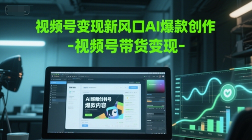 视频号变现新风口AI爆款创作-视频号带货变现——生财有道创业项目网