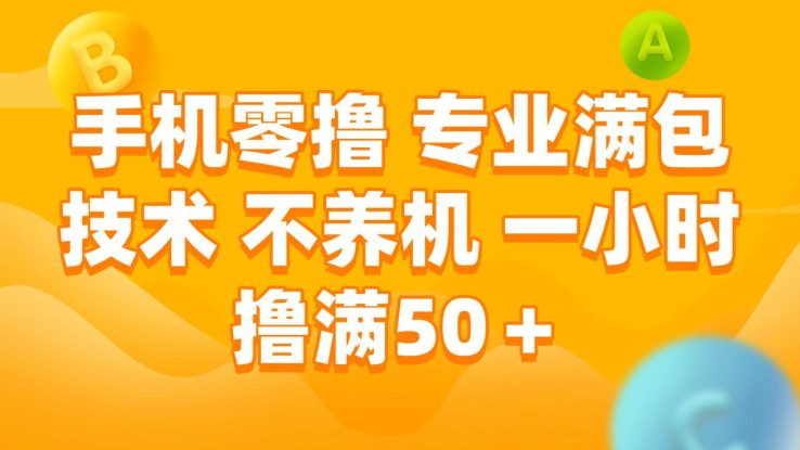 （15059期）手机零撸 专业满包技术 不养机 一小时撸满50+_生财有道创业项目网