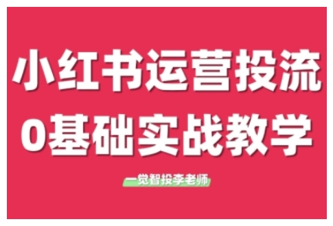 小红书运营投流，小红书广告投放从0到1的实战课，学完即可开始投放（更新）——生财有道创业项目网