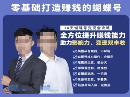 蝴蝶号专栏-视频号运营教程，零基础打造挣钱的蝴蝶号，14天蝴蝶号变现全攻略——生财有道创业项目网
