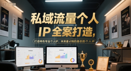 私域流量个人IP全案打造，打造特色专业个人IP，未来最值钱的是你的个人IP——生财有道创业项目网