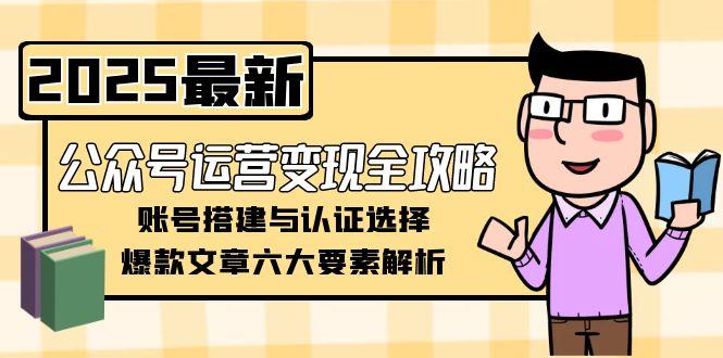 （15142期）公众号运营变现全攻略，账号搭建与认证选择，爆款文章六大要素解析_生财有道创业项目网