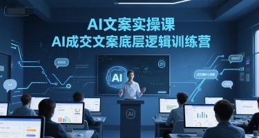 AI文案实操课，AI成交文案底层逻辑训练营——生财有道创业项目网