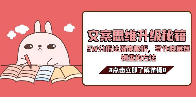 （15151期）文案思维升级秘籍，5W分析法深度解析，写作底层逻辑重构方法_生财有道创业项目网