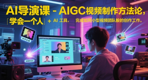AI导演课-AIGC视频制作方法论，学会一个人+AI工具，完成如同小型视频团队般的创作工作，实现导演梦——生财有道创业项目网