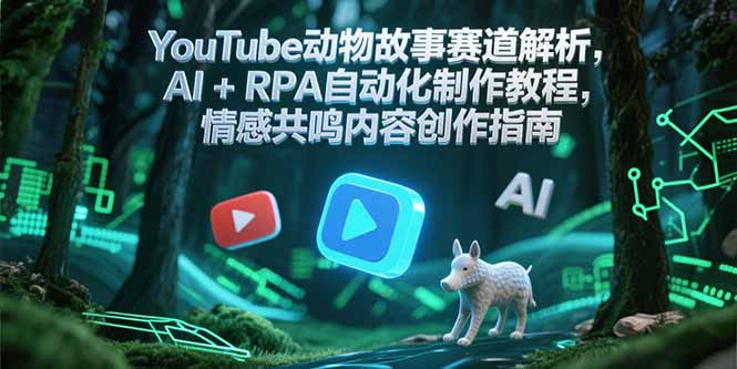 （15174期）YouTube动物故事赛道解析，AI+RPA自动化制作教程，情感共鸣内容创作指南_生财有道创业项目网