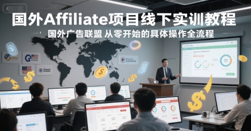 国外Affiliate项目线下实训教程，国外广告联盟从零开始的具体操作全流程——生财有道创业项目网