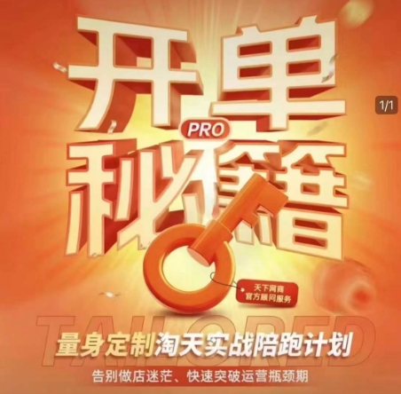 图片[1]-淘宝开单秘籍PRO，量身定制淘天实战陪跑计划，告别做店迷茫、快速突破运营瓶颈期（更新6月）——生财有道创业项目网-生财有道