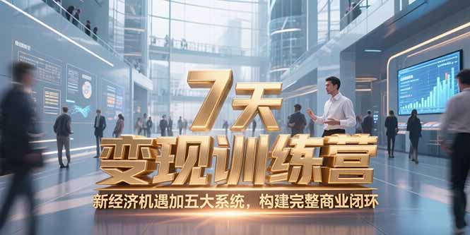 （15200期）7天咨询师变现训练营，新经济机遇加五大系统，构建完整商业闭环_生财有道创业项目网