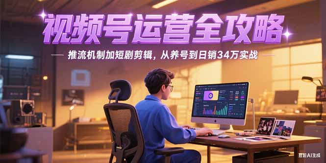 （15217期）2025视频号运营全攻略，推流机制加短剧剪辑，从养号到日销34万实战_生财有道创业项目网