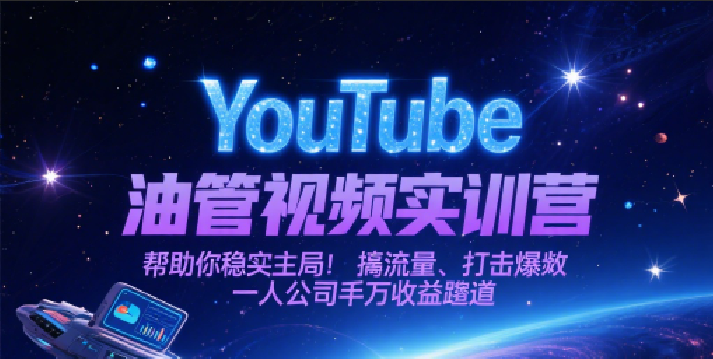 YouTube油管视频实训营，帮助你稳入局、搞流量、打爆款，一人公司千万收益赛道_生财有道创业网