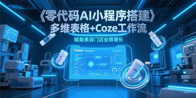 （15239期）零代码AI小程序搭建，多维表格+Coze工作流，赋能美容门店业绩增长_生财有道创业项目网