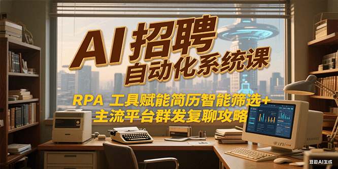 AI招聘自动化系统课，RPA工具赋能简历智能筛选+主流平台群发复聊全攻略_生财有道创业网