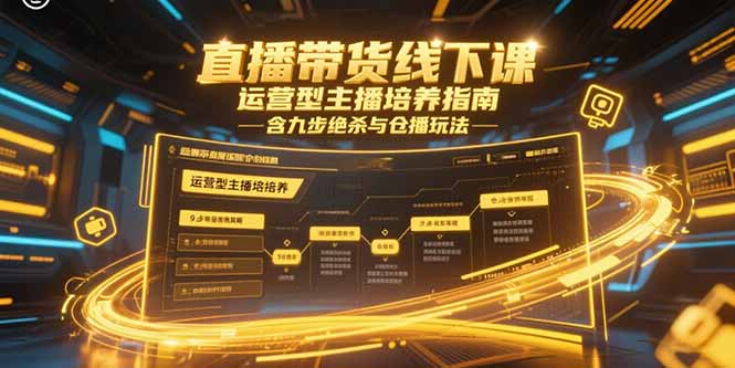 （15281期）直播带货线下课，运营型主播培养指南，含九步绝杀与仓播玩法_生财有道创业项目网