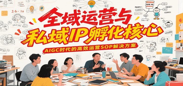 全域运营与私域IP孵化核心，AIGC时代的高效运营SOP解决方案_生财有道创业网