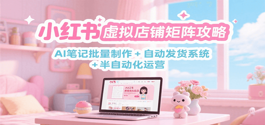 图片[1]-小红书虚拟店铺矩阵攻略：AI笔记批量制作 + 自动发货系统 + 半自动化运营_生财有道创业网-生财有道