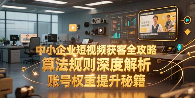 （15326期）中小企业短视频获客全攻略，算法规则深度解析，账号权重提升秘籍_生财有道创业项目网