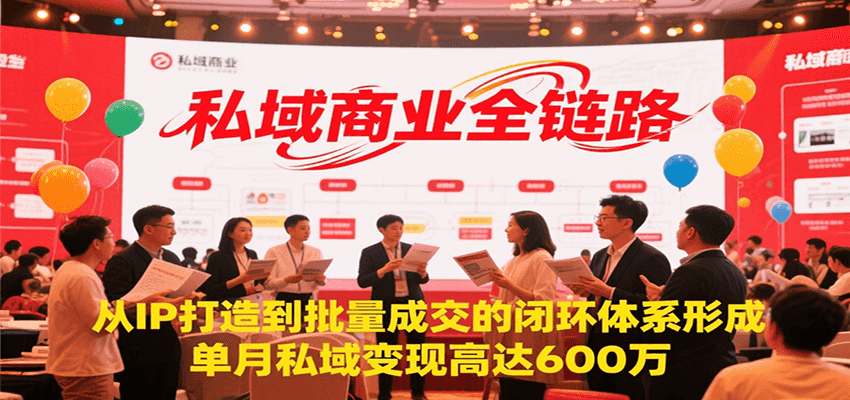图片[1]-私域商业全链路，从IP打造到批量成交的闭环体系形成，单月私域变现600万_生财有道创业网-生财有道