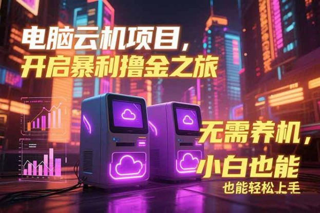 （15323期）电脑云机项目 暴力撸金玩法，不需要养机 配置没有要求 单机100个窗口一…_生财有道创业项目网