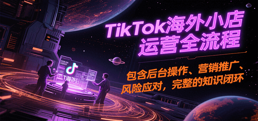 图片[1]-TikTok海外小店运营全流程，包含后台操作、营销推广、风险应对，完整的知识闭环_生财有道创业网-生财有道