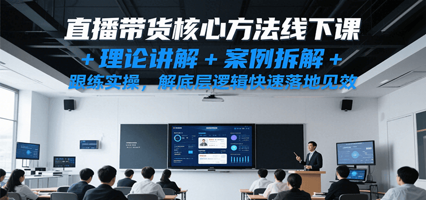 图片[1]-直播带货核心方法线下课，理论讲解+案例拆解+跟练实操，解底层逻辑快速落地见效_生财有道创业网-生财有道